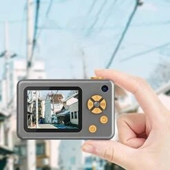 Kids Camera, Classic Design, 1080P HD, Music Playback, Video Recording, Built-in Games, Flash Light Effect, Children Digital Selfie Camera, Electronic Toy Gift For Birthday Holiday (Black) -Folkmanis Toys Shop 41UXjQTPe7L. AC