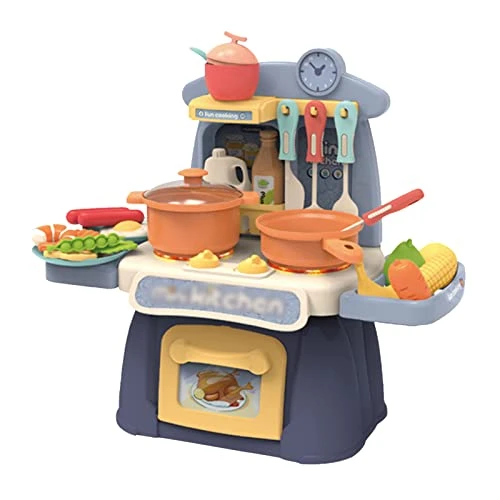 MIS1950s Kitchen Play Set With Accessories- Mini Kitchen Set With Realistic Light Sound - Indoor Games Kitchen Cooking Playset -Christmas Halloween Holiday Toys For Toddlers Children & Girls 4 MIS1950s Kitchen Play Set With Accessories- Mini Kitchen Set With Realistic Light Sound - Indoor Games Kitchen Cooking Playset -Christmas Halloween Holiday Toys For Toddlers Children & Girls - Image 2