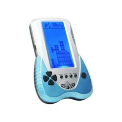 HLF New Brick Game Console Large Screen Blue Backlight Brightness Can Be Adjusted Build In 23 Game Compatible With Lithium Battery And AAA Batteries Can Plug In Headphone (Blue) -Folkmanis Toys Shop 41UjmpU5fML