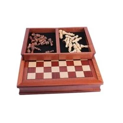 Chess Classic Magnetic Chess With Personalized Storage Drawer For Kids And Adults Table Game, Educational Toy Wooden Chess Set For Gifts Portable Travel Chess 10 Chess Classic Magnetic Chess With Personalized Storage Drawer For Kids And Adults Table Game, Educational Toy Wooden Chess Set For Gifts Portable Travel Chess -Folkmanis Toys Shop 41UqsgJm5vL