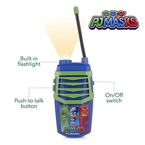 Sakar PJ Masks Molded Walkie Talkie For Kids & Zak Designs PJ Masks Kids Water Bottle With Spout Cover And Built-in Carrying Loop 4 Sakar PJ Masks Molded Walkie Talkie For Kids & Zak Designs PJ Masks Kids Water Bottle With Spout Cover And Built-in Carrying Loop - Image 2
