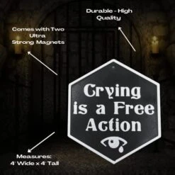 DND Crying Is A Free Action Fridge Magnet Token | D&D Tabletop Games Token (DND Magnet) -Folkmanis Toys Shop 41UvcI4fYrL
