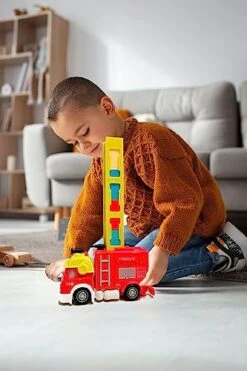 GENERIC Domino Train, Fire Truck, Building Blocks, Educational Toy, Imaginative Play, Creative Play, Domino, Dominoes 80 Pieces, Happy Stacker Game, Domino Blocks Set… -Folkmanis Toys Shop 41V3BSl9hBL