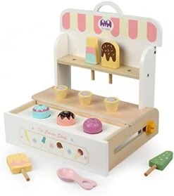 Wooden Ice Cream Toy Play Set, Ice Cream Truck Shop Stand Toys For Toddlers, Montessori Play Kitchen Accessories Wooden Food Set For Kids, Pretend Play For Toddlers 13 Wooden Ice Cream Toy Play Set, Ice Cream Truck Shop Stand Toys For Toddlers, Montessori Play Kitchen Accessories Wooden Food Set For Kids, Pretend Play For Toddlers -Folkmanis Toys Shop 41VWxEE0SL. AC 1