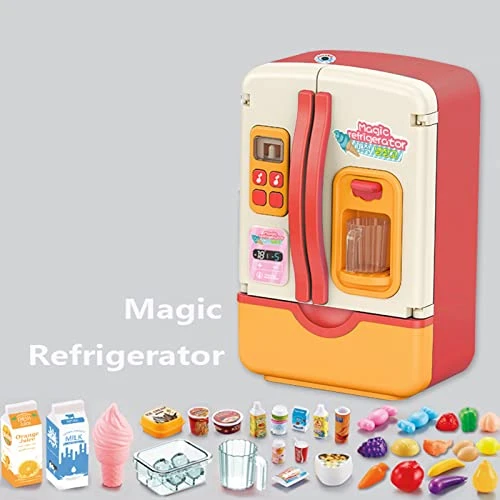 Children'S Refrigerator Toys, 1 Set Of Refrigerator Toys With Food Models Novelty Plastic Role Play Spray Function, Boys And Girls' Games Kitchen Sets With Kitchen Toys Accessories Green One Size 3 Children'S Refrigerator Toys, 1 Set Of Refrigerator Toys With Food Models Novelty Plastic Role Play Spray Function, Boys And Girls' Games Kitchen Sets With Kitchen Toys Accessories Green One Size