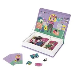 Janod MagnetiBook 55 Pc Magnetic Girl's Costumes Game - Ages 3+ - J02718