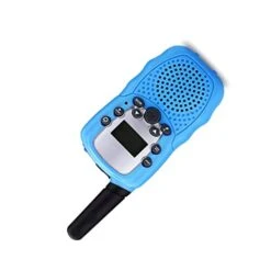 AMONIDA Kids Walkie Talkie, 2pcs 3km Long Range 2 Way Portable Radio Friendly Design For Outdoor Adventures (Blue)