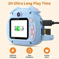 Ourlife Kids Camera For Boys, Portable HD Toy Camera With A Built-in MP3 Player And Forward Facing Lens For Kids Ages 3-12 - 1080p Camera With Multiple Unique Functions And An TF Card (Blue) 10 Ourlife Kids Camera For Boys, Portable HD Toy Camera With A Built-in MP3 Player And Forward Facing Lens For Kids Ages 3-12 - 1080p Camera With Multiple Unique Functions And An TF Card (Blue) -Folkmanis Toys Shop 41W3pIWpHuL