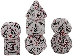 Seven Seas Pirates Metal Blood-Like Paint Splattered Antique Silver Dice Set With Hexagon Wooden Display Box And Magnetic Lid 23 Seven Seas Pirates Metal Blood-Like Paint Splattered Antique Silver Dice Set With Hexagon Wooden Display Box And Magnetic Lid -Folkmanis Toys Shop 41W4SV4cjKL. AC