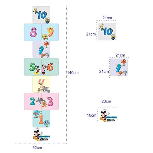 HK Studio Education Floor Decal For Classroom Decor - Funny Number Hopscotch For Boosting Gross Motor Skills - Sensory Path - Montessori Gym - Indoor School Game 3 HK Studio Education Floor Decal For Classroom Decor - Funny Number Hopscotch For Boosting Gross Motor Skills - Sensory Path - Montessori Gym - Indoor School Game