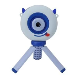 Selfie Camera For Kids, Portable Digital Camera Toy 8X Digital Zoom For Birthday Gift (Blue)