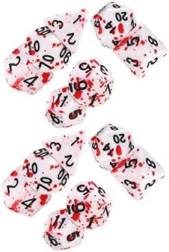 NOLITOY 28 Pcs Blood Splattered Dice D6 Dice Vintage Toys Metal Dice Halloween Dice Acrylic Gaming Dice Vampire The Masquerade Halloween Dice Set Portable Dice Set Board Game Accessory -Folkmanis Toys Shop 41Wqs6GutzL. AC