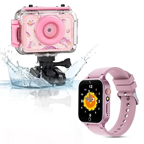 Ziegoal Kids Watch And Waterproof Camera Toys For 8-10 Years Old Girls, Toddler Christmas Birthday Gifts For Girls Age 5 6 7 8 9 3 Ziegoal Kids Watch And Waterproof Camera Toys For 8-10 Years Old Girls, Toddler Christmas Birthday Gifts For Girls Age 5 6 7 8 9