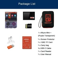 Miyoo Mini Plus Handheld Game Console 3.5 Inch Classic System Retro Video Games Consoles Portable Rechargeable Hand Held 128G With Case Purple -Folkmanis Toys Shop 41X3SPAa6FL