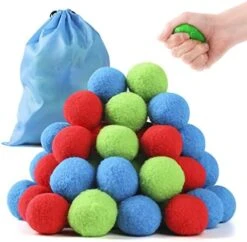 60 Reusable Water Balloons, Soaker Cotton Balls For Water Fight Outdoor, Splash Summer Fun Outside Toys For Kids, Refillable Water Ball Fun Outdoor For Water Fight Game, Swimming Pool, Summer Party -Folkmanis Toys Shop 41X66QwFEZL. AC