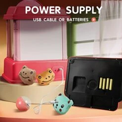 Claw Machine For Kids, Mini Vending Machines Arcade Candy Indoor Claw Game Prizes Fun Toy, Electronic Small Pink Toys For Girls，Gifts For 5 6 7 8 9 10 Year Old -Folkmanis Toys Shop 41XNdPfisqL