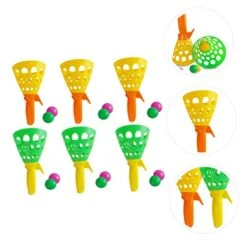 Totority 2 Sets Bouncy Ball Toy Catch Scoop Toss Toy Kids Outdoor Game Kids Outdoor Toys Outdoor Play Toys For Kids Popular Toys Kids Sports Toys Ball Catch Toy Ball Launch Catch Kids Toy -Folkmanis Toys Shop 41XQA0OaSDL