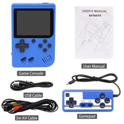 LARSEBEI Handheld Game Console, 3.0-Inch Portable Video Game Console For Kids With 800 Classical FC Games,Supports Two Players And Connects To TV ,1020mAh Rechargeable Battery(Blue) 12 LARSEBEI Handheld Game Console, 3.0-Inch Portable Video Game Console For Kids With 800 Classical FC Games,Supports Two Players And Connects To TV ,1020mAh Rechargeable Battery(Blue) -Folkmanis Toys Shop 41XijzcsUNL