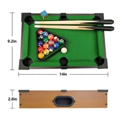 Benfu Mini Table Billiards Game, Home And Office Desktop Billiards Game, Including Pool Table 15 Colorful Balls, 1 Cue Ball, 2 Billiard Sticks, 1 Chalk Triangle Cube 8 Benfu Mini Table Billiards Game, Home And Office Desktop Billiards Game, Including Pool Table 15 Colorful Balls, 1 Cue Ball, 2 Billiard Sticks, 1 Chalk Triangle Cube -Folkmanis Toys Shop 41YImV0vKFL