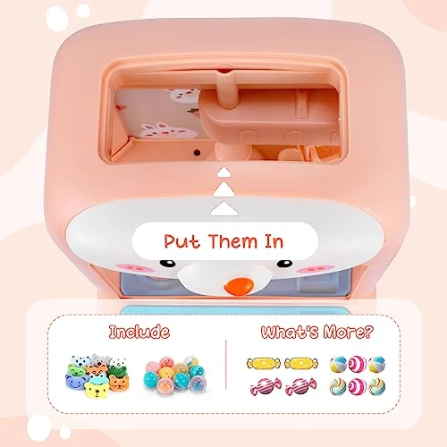 Claw Machine For Kids Toys For Girls Arcade Claw Game Machine With Mini Plush Toys Adjustable Sounds And Music Party Birthday Toys Gifts For Girls(Pink) 5 Claw Machine For Kids Toys For Girls Arcade Claw Game Machine With Mini Plush Toys Adjustable Sounds And Music Party Birthday Toys Gifts For Girls(Pink) - Image 3