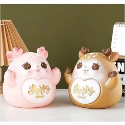 Cute Wind Can Be Stored And Removable Deer Piggy Bank Waterproof And Moisture-Proof Piggy Bank 16 Cute Wind Can Be Stored And Removable Deer Piggy Bank Waterproof And Moisture-Proof Piggy Bank -Folkmanis Toys Shop 41YSJKZiLIL
