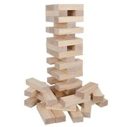 TUAHOO Outdoor Games Giant Tumbling Timbers Tumble Tower Blocks Games Wooden Stacking Game For Adult Kids Family Fun (2 FT To 4 FT) -Folkmanis Toys Shop 41YTqbIwpiL