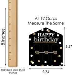 Big Dot Of Happiness Adult 50th Birthday - Gold - Birthday Party Game Pickle Cards - Pull Tabs 3-in-a-Row - Set Of 12 -Folkmanis Toys Shop 41YUn0TLXzL