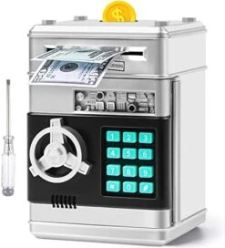 Piggy Bank For Boys Girls, Vcertcpl ATM Coin Bank Money Saving Box With Password, Kids Safe Money Jar With Auto Grab Bill Slot, Birthday Gifts Toys Bank For 6 7 8 9 10 11 12 Year Old Girls Boys -Folkmanis Toys Shop 41YXIBiBpL. AC