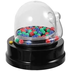 Jojofuny Electric Shake Lucky Ball Machine Mini Lottery Machine Portable Bingo Machine Cage Game With Balls Fortunate Number Picker Night Club Props No Battery