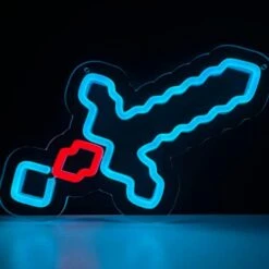 GENERIC Mine Neon Sign Pickaxe Light Adjustable Lighting For Wall Decor Led MCERS Neon Light For Boys Bedroom Kids Room Gamer Room Decor -Folkmanis Toys Shop 41Yj VLf0dL. AC