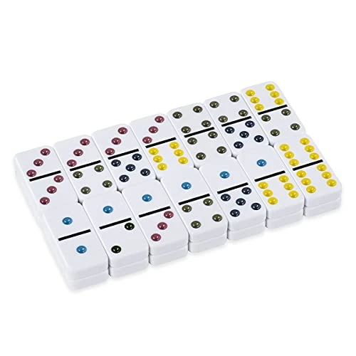 ZOOCEN Dominoes Double 6 Color Dot Set Pack In Leatherette Case 4 ZOOCEN Dominoes Double 6 Color Dot Set Pack In Leatherette Case - Image 2