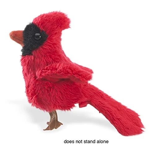 Folkmanis Mini Cardinal Finger Puppet, Red, 1 EA 4 Folkmanis Mini Cardinal Finger Puppet, Red, 1 EA - Image 2