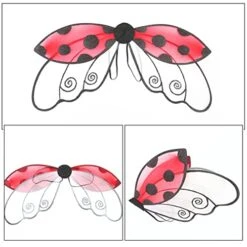 LUOZZY Ladybug Wings Children Ladybug Wings Gifts Party Favors Toys For Cosplay Accessories -Folkmanis Toys Shop 41Z8qnmQM0L