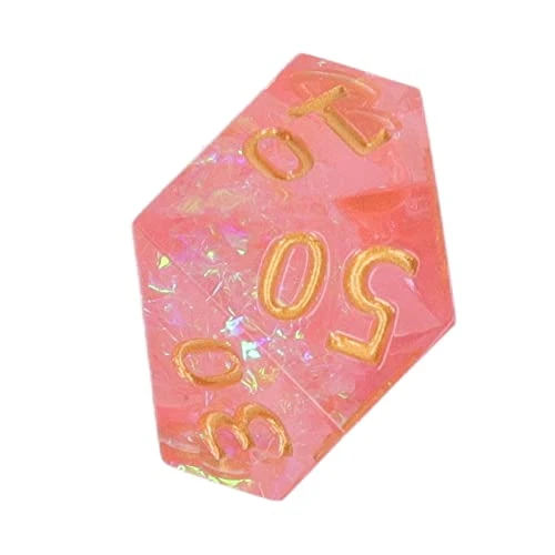 Keenso Dice Set, 7pcs Dice Kit Incisive Edge Epoxy Resin Multi Faceted Pink Translucent Dice Set For Game (Gold Number) Fishing Toys, Toy Tents, Desktop Interactive Toys 5 Keenso Dice Set, 7pcs Dice Kit Incisive Edge Epoxy Resin Multi Faceted Pink Translucent Dice Set For Game (Gold Number) Fishing Toys, Toy Tents, Desktop Interactive Toys - Image 3