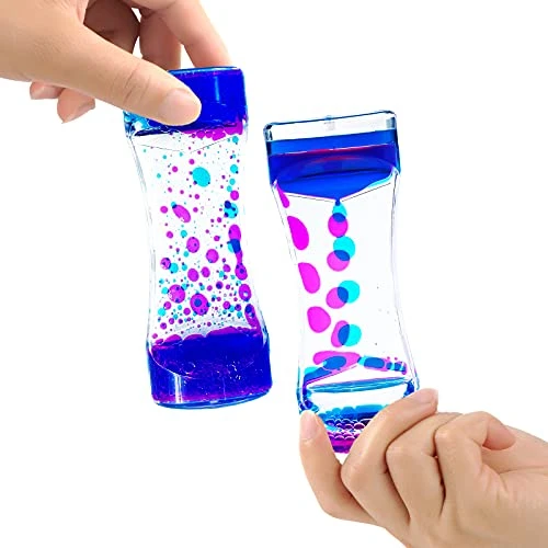 Liquid Motion Bubbler Timer For Adults 3 Pack Colorful Hourglass Timer, Sensory Fidget For Relaxation, Stress Relief And Anxiety Relief, Relaxing, Autism, Blue Green Pink 5 Liquid Motion Bubbler Timer For Adults 3 Pack Colorful Hourglass Timer, Sensory Fidget For Relaxation, Stress Relief And Anxiety Relief, Relaxing, Autism, Blue Green Pink - Image 3