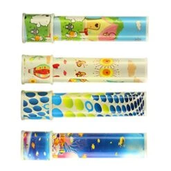 Toyvian Kids Goodie Bag Stuffers Classic Kaleidoscope Toy ABS Kaleidoscope Tin Funny Rotating Kaleidoscope Game Christmas Stock Stuffers For Holiday Party Random Color 4pcs Kids Educational Toys