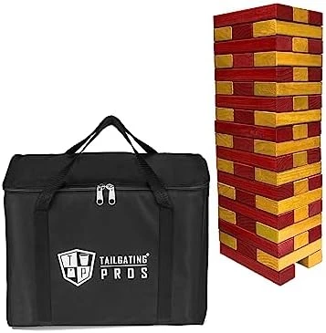 Tailgating Pros Premium Giant Toppling Timbers With Carrying Case – Choose Your Team Colors! Jumbo Outdoor Yard Game, Tower Grows To Over 5 Feet! – Optional Tipsy Stickers Available! 12 Tailgating Pros Premium Giant Toppling Timbers With Carrying Case – Choose Your Team Colors! Jumbo Outdoor Yard Game, Tower Grows To Over 5 Feet! – Optional Tipsy Stickers Available! - Image 10