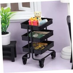 Homoyoyo 3pcs Doll House Decoration Toddler Playset Miniature Rolling Cart Mini Storage Cart Mini Shopping Cart Kids Storage Baskets Metal Wheelbarrow Cart Storage Rack Mini House Decor Tub -Folkmanis Toys Shop 41Zx2jwWrGL