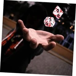 NOLITOY 28 Pcs Blood Splattered Dice D6 Dice Vintage Toys Metal Dice Halloween Dice Acrylic Gaming Dice Vampire The Masquerade Halloween Dice Set Portable Dice Set Board Game Accessory -Folkmanis Toys Shop 41Zzz1wLpbL