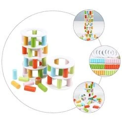 Ibasenice Wooden Building Blocks 1 Set Kids Building Blocks Party Balance Game Blocks Toy Kids Toy Parent-Child Desktop Household Tower Stacking Toys Balance To Stack Tower Of Pizza -Folkmanis Toys Shop 41aBQKKOthL