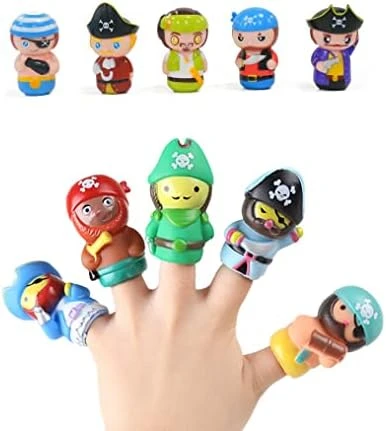 Ai-Fun 10PCS Holidays Themed Christmas Halloween Finger Puppets Colorful Finger Hands Party Toys Characters Finger Puppets For Kids Adults (Pirate Finger Puppets) 7 Ai-Fun 10PCS Holidays Themed Christmas Halloween Finger Puppets Colorful Finger Hands Party Toys Characters Finger Puppets For Kids Adults (Pirate Finger Puppets) - Image 5