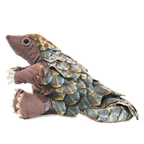 Folkmanis Pangolin Hand Puppet, Brown 4 Folkmanis Pangolin Hand Puppet, Brown - Image 2