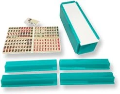 Lucite Mahjong Premium Set - Tiles, Holders, And Storage Acrylic Box Included (White W Black Marble Cover) 18 Lucite Mahjong Premium Set - Tiles, Holders, And Storage Acrylic Box Included (White W Black Marble Cover) -Folkmanis Toys Shop 41aumjc4v4L. AC