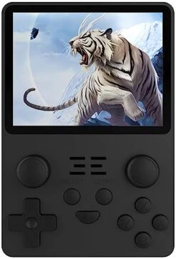 Yullhub POWKIDDY RGB20S Handheld Game Console, 3.5 Inch IPS Video Games Portable Retro Arcade With 128G TF Card Pre-Installed 20000 Games-Black||16G+128G…