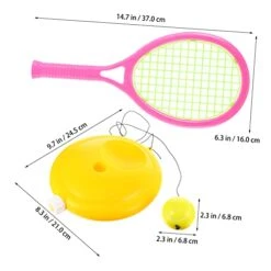 Toyvian 1 Set Children's Tennis Racket Kid Tennis Racket Kids Playset Outdoor Sports Toys Tennis Accessory Tennis Trainer Plastic Tennis Racket Outdoor Tennis Training Set Kids Tennis Set -Folkmanis Toys Shop 41avdhrptfL
