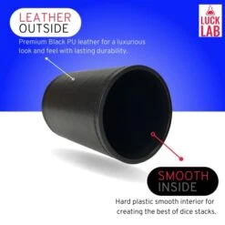 Luck Lab Black Leather Dice Stacking Cup With 5 Serialized Razor Edge 19 Mm Casino Dice - Pro Straight Cup For Stacking And Magic Tricks (Blue Dice) 10 Luck Lab Black Leather Dice Stacking Cup With 5 Serialized Razor Edge 19 Mm Casino Dice - Pro Straight Cup For Stacking And Magic Tricks (Blue Dice) -Folkmanis Toys Shop 41b39k5NtuL