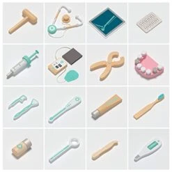 ROBUD Wooden Doctor Kit For Kids Toddlers, Pretend Play Dentist Medical Playset, Gift For 3+ Years Old Boys & Girls - 18 Piece Blue -Folkmanis Toys Shop 41b7k7oCVpL