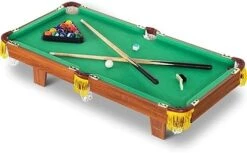 RayChee 36in Mini Tabletop Pool Set Portable Billiards Game, Includes Game Balls, Sticks, Chalk, Brush And Triangle For The Family, Office, Party -Folkmanis Toys Shop 41bDkjUYUL. AC