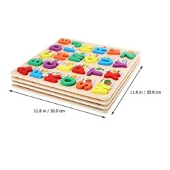 Toyvian Kids Educational Toys Wooden Alphabet Puzzle ABC Letters Sorting Board Blocks Matching Game Montessori Jigsaw Early Learning Educational Toy 4 Sets
