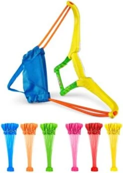 Bunch O Balloons Slingshot + 6 Balloon Bunches (200+ Balloons) By ZURU Rapid-Filling Self-Sealing Water Balloons, For Outdoor, Family, Friends, Children Summer Fun -Folkmanis Toys Shop 41bME3YcZL. AC